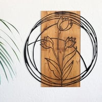 Wallity Decor Houten Wandaccessoire |100% Metaal |Zwart Notelaar