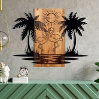 Wallity Decoratief Houten Wandaccessoire | 100% Metaal | Zwart Notenhout
