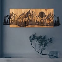 Wallity Houten Wandaccessoire | 100% Metaal | Zwart Notenhout