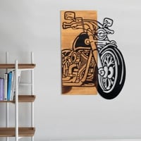 Wallity Decoratief Houten Wandaccessoire | 100% Metaal | Zwart Notenhout