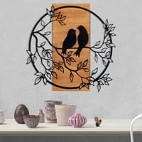 Wallity Decoratief Houten Wandaccessoire | 100% Metaal | Zwart Notenhout