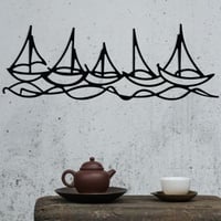 Wallity Decoratieve Metalen Wandaccessoire, 100% Metaal, Zwart