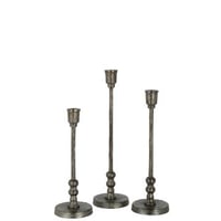Set van drie kandelaars becca aluminium zwart