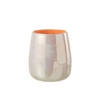 Vaas juliette glas oranje/roze large
