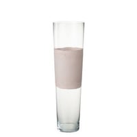 Vaas delph glas transparant/lichtroze large
