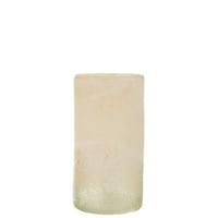 Vaas cilinder glas beige medium