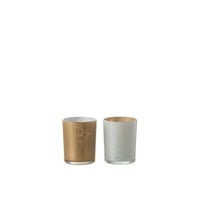 Windlicht vrouw glas mix medium assortiment van 2