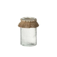 Windlicht kralen decoratie glas transparant large
