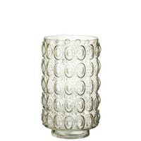 Vaas bubbels glas licht geel large