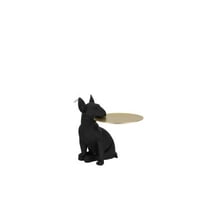Plateau hond poly zwart/goud