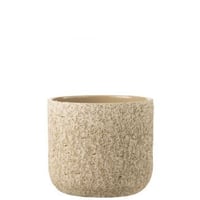 Bloempot ruw keramiek beige x-large