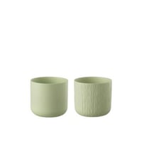 Bloempot gen keramiek pistache small assortiment van 2