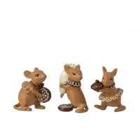 Muizen kokend resine bruin assortiment van 3