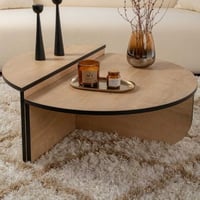 Salontafels Orion - 60x90x30cm - set van 2 - eikdecor/zwart