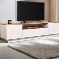 TV-meubel Veramont - 100% MELAMINE - Wit - 180 x 44,6 x 44,5 cm