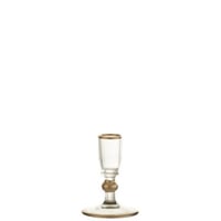 Kaarshouder goud details glas transparant