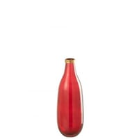 Vaas goud boord glas rood medium