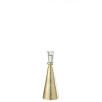 Kandelaar tape aluminium/glas goud/transparant medium