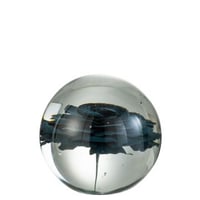 Presse papier bloem glas blauw large