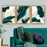 Lulu Decoratief ingelijst schilderij (3 stuks) | MDF & kunststof lijst | 35 x 45 cm