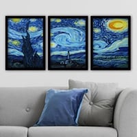 Lulu Decoratief ingelijst schilderij (3 stuks) | MDF & kunststof lijst | 35 x 45 cm