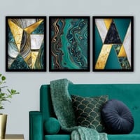 Lulu 3-Delig Decoratief Ingelijst Schilderij | Multicolor | 35x45 cm