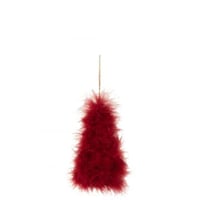 Kerstboom hanger veren rood