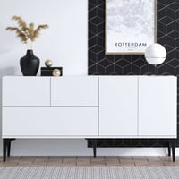 Glise Console | 100% MELAMINE | Wit, Zwart