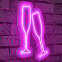 Neon Graph Decoratieve plastic ledverlichting | Roze | 35 x 26 x 2 cm
