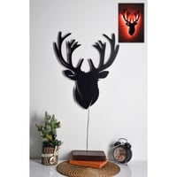 Ledverlichting Firewood LED Verlichting | Zwart MDF Basis | 60 LEDs/m | 12V DC | 375cm Snoer | 25x30cm Afmeting | Rood