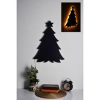 Decoratieve Haardhout LED Verlichting | Zwarte MDF Voet