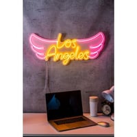 Neon Graph Decoratieve plastic ledverlichting | Roze & Geel | 70 x 31 x 2 cm