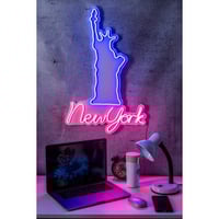Neon Graph Decoratieve plastic ledverlichting | Roze & blauw | 46 x 70 x 2 cm