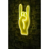 Neon Graph Decoratieve kunststof ledverlichting | Geel | 25 x 44 x 3 cm