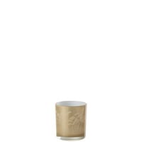 Theelichthouder pampas glas beige/wit