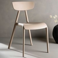 Eetkamerstoel Ursholmen - Kunststof Beige - 54x80x49 cm - 2 Stuks