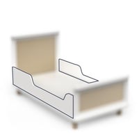 Veiligheidsborden voor meegroeibed Ochna | 144,4 x 74,4 x 47,4 cm | Wit