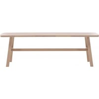 Bank Hälsö Venture Design - Rubberhout Witgekalkt - 140x45x35 cm - Gebroken Wit