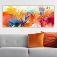 Erin Canvas Schilderij | 100% Houten Kader | 50x120 | Veelkleurig