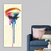 Erin 100 anvas Decoratief schilderij | Houten lijst, 50x120, Veelkleurig