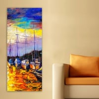 Erin Decoratief Canvas Schilderij | 100 anvas en Houten Kader | 50x120 Veelkleurig