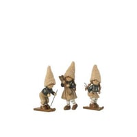 Kinderen skiën resin bruin small assortiment van 3