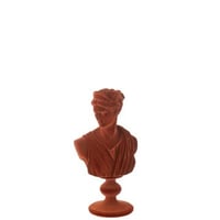 Buste griekse vrouw resine velours bordeaux small