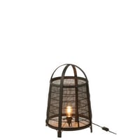 Lamp rya katoen/bamboe zwart large