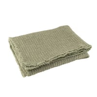 Plaid gerafelde randen katoen/polyester groen
