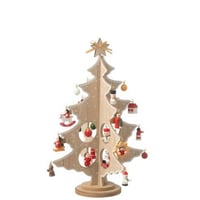 Kerstboom + figuurtjes plooiend hout naturel