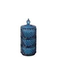 Pot 3 lagen glas blauw