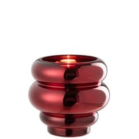 Theelichthouder/vaas cléa glas donkerrood