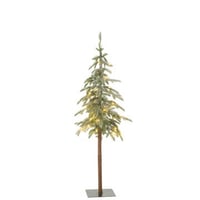 Kerstboom c+led kunststof sneeuw groen small