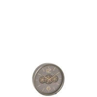Klok tandwiel mdf grijs/goud small